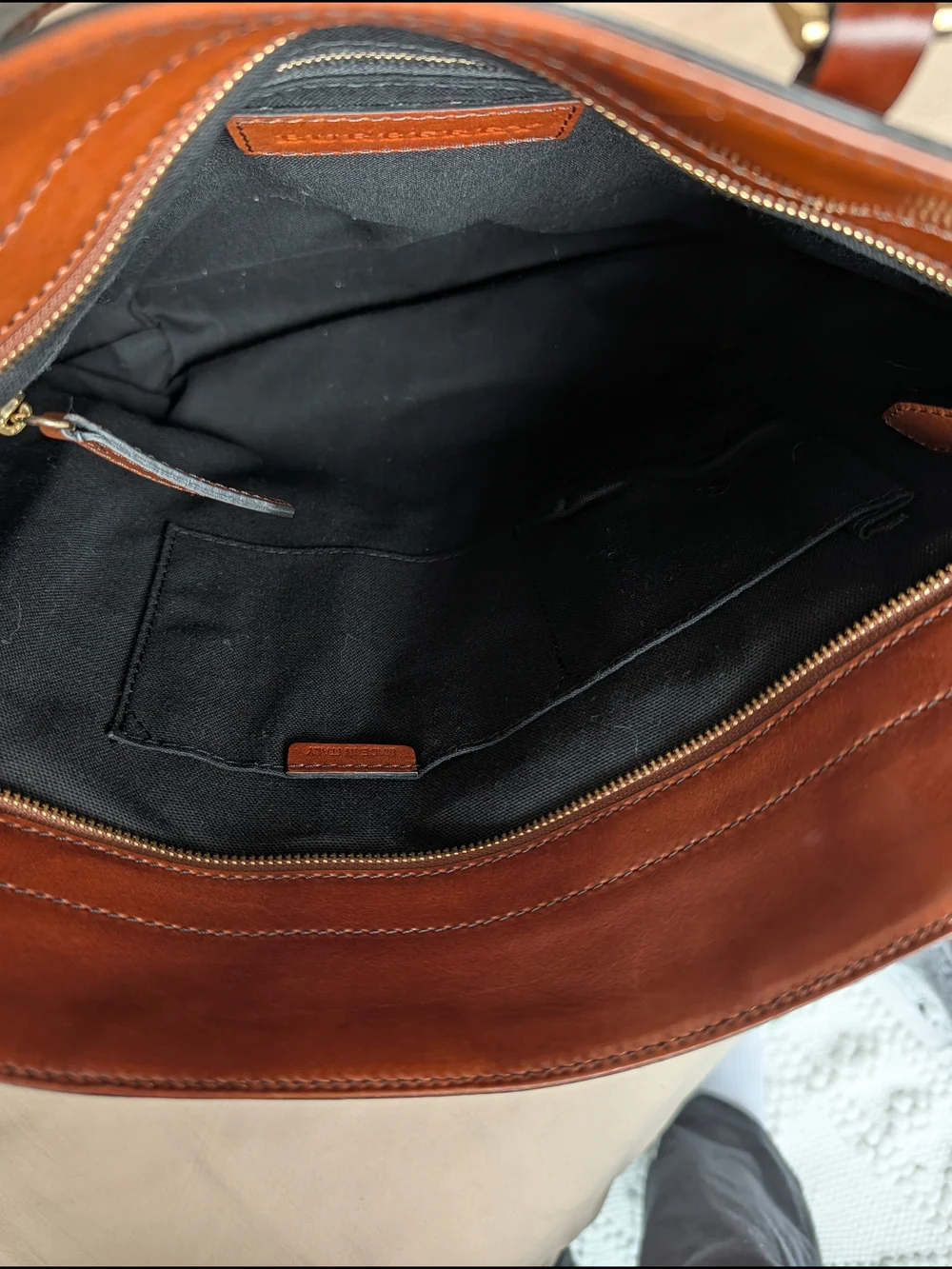 Burberry House Check Canvas & Brown Leather Tote Bag - Picture 7 of 15